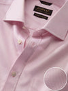 Monteverdi Pink Solid Full Sleeve Double Cuff Classic Fit Classic Formal Two Ply Mercerized Cotton Shirt