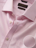 Monteverdi Pink Solid Full Sleeve Double Cuff Classic Fit Classic Formal Two Ply Mercerized Cotton Shirt