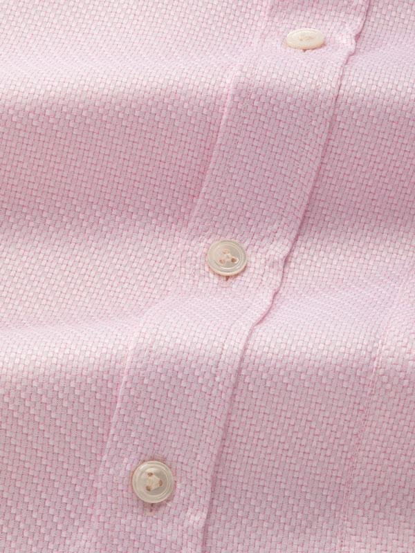Monteverdi Pink Solid Full Sleeve Double Cuff Classic Fit Classic Formal Two Ply Mercerized Cotton Shirt