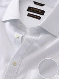 Monteverdi White Solid Full Sleeve Double Cuff Classic Fit Classic Formal Two Ply Mercerized Cotton Shirt