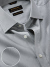 Monteverdi Light Grey Solid Full Sleeve Single Cuff Classic Fit Classic Formal Two Ply Mercerized Cotton Shirt