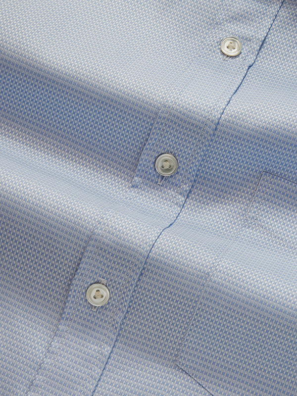 Monteverdi Sky Solid Full Sleeve Double Cuff Classic Fit Classic Formal Two Ply Mercerized Cotton Shirt