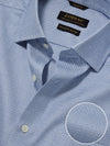 Monteverdi Blue Solid Full Sleeve Single Cuff Tailored Fit Classic Formal Two Ply Mercerized Cotton Shirt