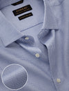Monteverdi Blue Solid Half Sleeve Tailored Fit Classic Formal Two Ply Mercerized Cotton Shirt