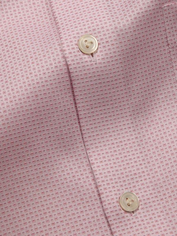Monteverdi Pink Solid Full Sleeve Single Cuff Tailored Fit Classic Formal Two Ply Mercerized Cotton Shirt
