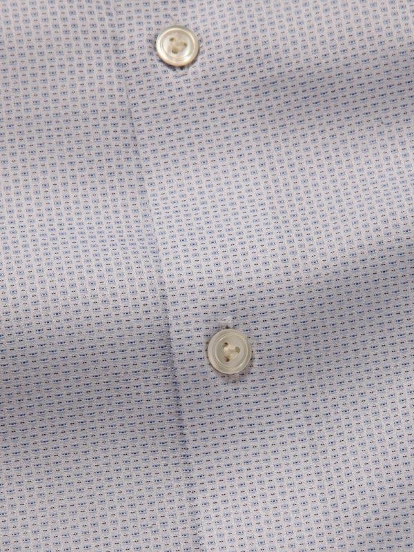 Monteverdi Sky Solid Full Sleeve Single Cuff Tailored Fit Classic Formal Two Ply Mercerized Cotton Shirt