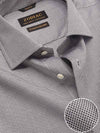 Mystero Black & White Solid Full Sleeve Single Cuff Tailored Fit Semi Formal Dark Two Ply Mercerized Cotton Shirt