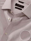 Novella Beige Check Full Sleeve Single Cuff Classic Fit Classic Formal Two Ply Mercerized Cotton Shirt