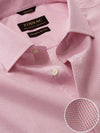 Novella Pink Check Full Sleeve Single Cuff Tailored Fit Classic Formal Two Ply Mercerized Cotton Shirt