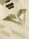 Palladio Yellow Check Half Sleeve Classic Fit Classic Formal Super Fine Cotton Shirt