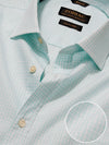 Palladio Mint Check Half Sleeve Classic Fit Classic Formal Super Fine Cotton Shirt