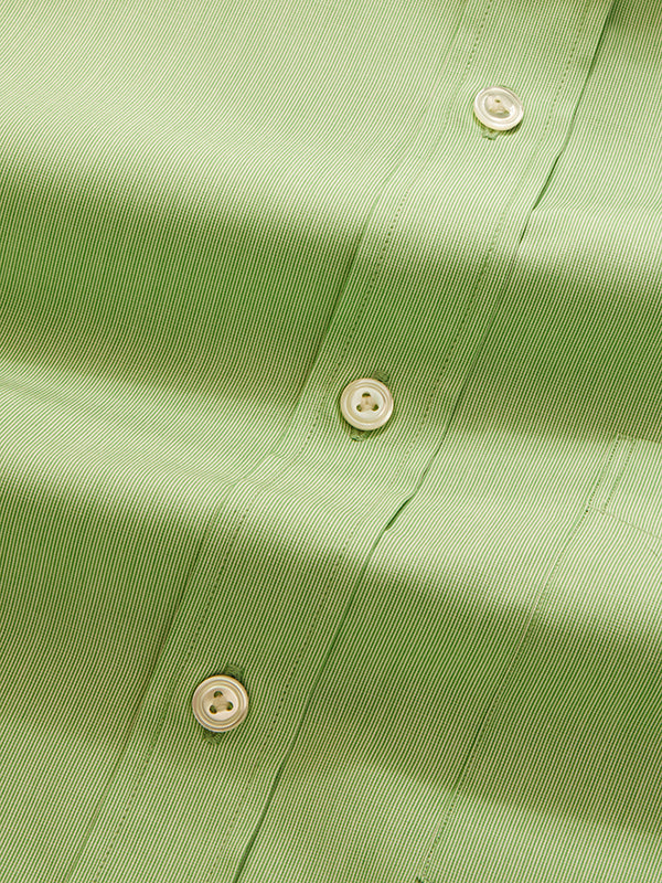 Palladio Green Striped Half Sleeve Classic Fit Classic Formal Super Fine Cotton Shirt