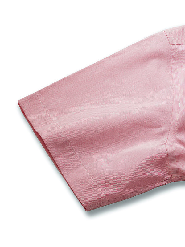 Palladio Red Striped Half Sleeve Classic Fit Classic Formal Super Fine Cotton Shirt