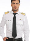 Pilot White Solid Full sleeve single cuff Classic Fit Formal Blended Shirt