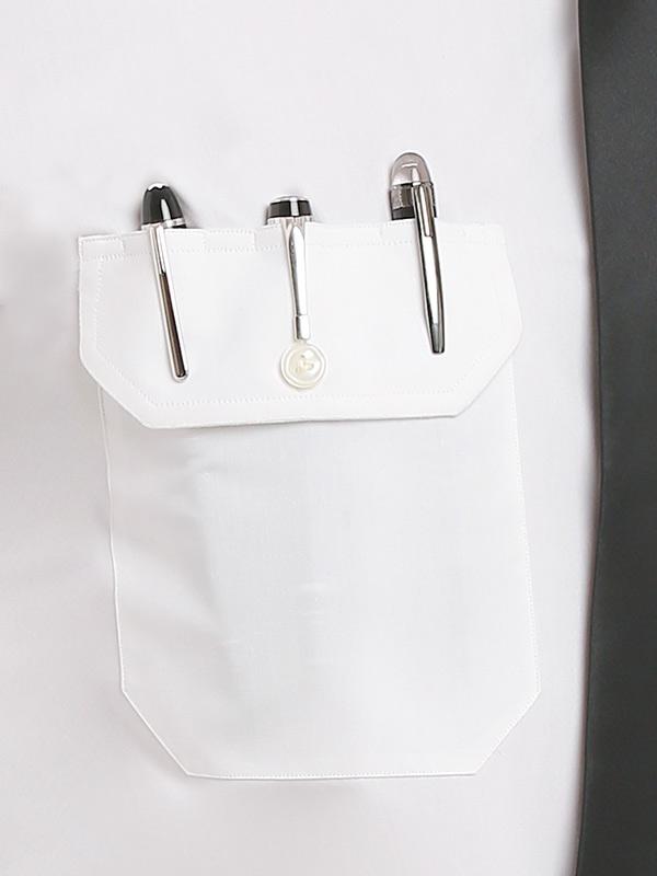 Pilot White Solid Full sleeve single cuff Classic Fit Formal Blended Shirt