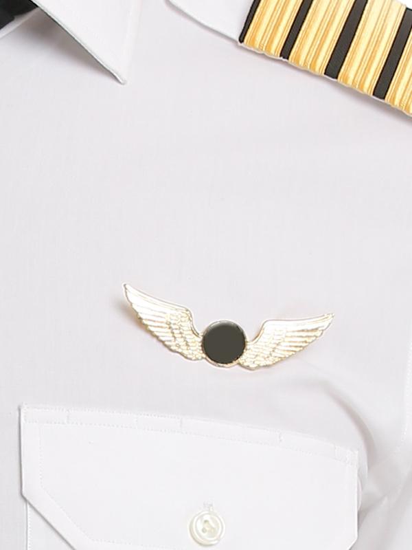 Pilot White Solid Full sleeve single cuff Classic Fit Formal Blended Shirt