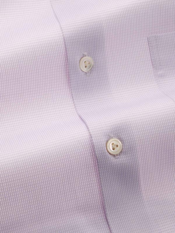 Ponte Lilac Solid Full Sleeve Single Cuff Tailored Fit Classic Formal Two Ply Mercerized Cotton Shirt