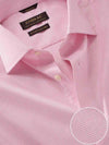 Ponte Pink Check Full Sleeve Single Cuff Tailored Fit Classic Formal Two Ply Mercerized Cotton Shirt