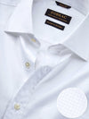 Ponte White Check Full Sleeve Double Cuff Classic Fit Classic Formal Two Ply Mercerized Cotton Shirt