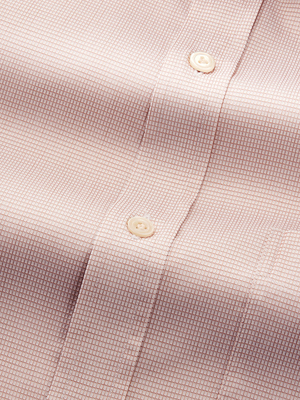Ponte Beige Solid Full Sleeve Single Cuff Classic Fit Classic Formal Two Ply Mercerized Cotton Shirt