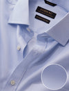 Ponte Sky Solid Full Sleeve Single Cuff Classic Fit Classic Formal Two Ply Mercerized Cotton Shirt