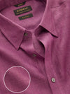 Praiano Purple Solid Full Sleeve Single Cuff Classic Fit Semi Formal French Flax Linen Shirt