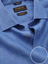 Praiano Blue Solid Full Sleeve Single Cuff Classic Fit Semi Formal Cut away collar Linen Shirt