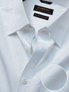 White Solid Half Sleeve Semi Fit Semi Formal Two Ply Mercerized Premium Cotton Shirt