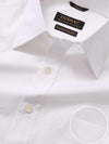 White Solid Full Sleeve Single Cuff Classic Fit Classic Formal Two Ply Mercerized Premium Cotton Shirt