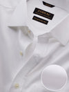 Raffaello White Striped Full Sleeve Single Cuff Classic Fit Classic Formal Two Ply Mercerized Cotton Shirt