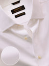 Raffaello White Striped Full Sleeve Single Cuff Tailored Fit Classic Formal Two Ply Mercerized Cotton Without Pocket Shirt