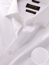 Raffaello White Striped Full Sleeve Single Cuff Classic Fit Classic Formal Two Ply Mercerized Cotton Shirt