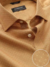 Savuto Ochre Solid Full Sleeve Single Cuff Tailored Fit Semi Formal Dark Cotton Shirt