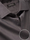 Savuto Black Solid Full Sleeve Single Cuff Tailored Fit Semi Formal Dark Cotton Shirt