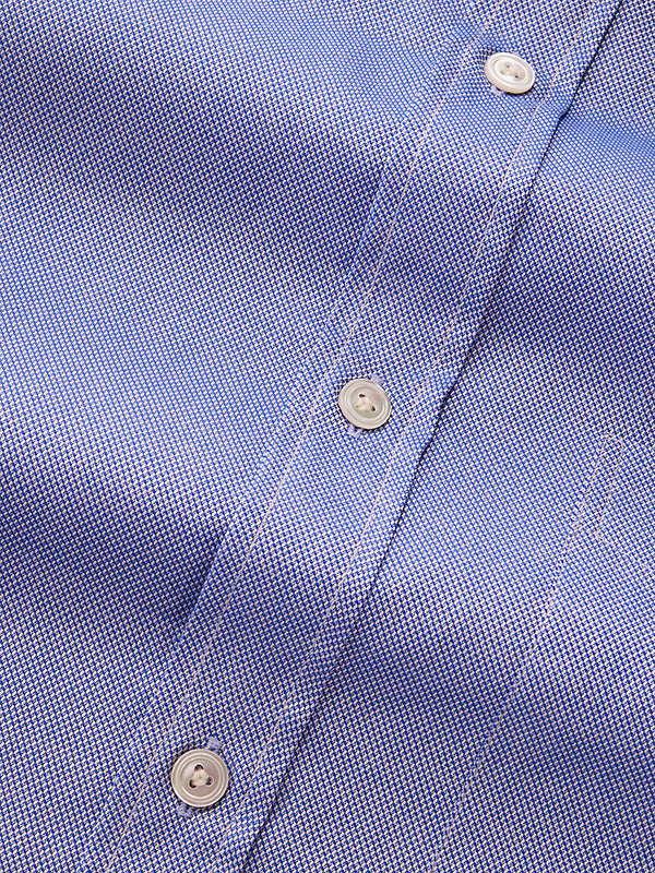 Structure Ink Solid Full Sleeve Single Cuff Classic Fit Classic Formal Two Ply Mercerized Cotton Shirt