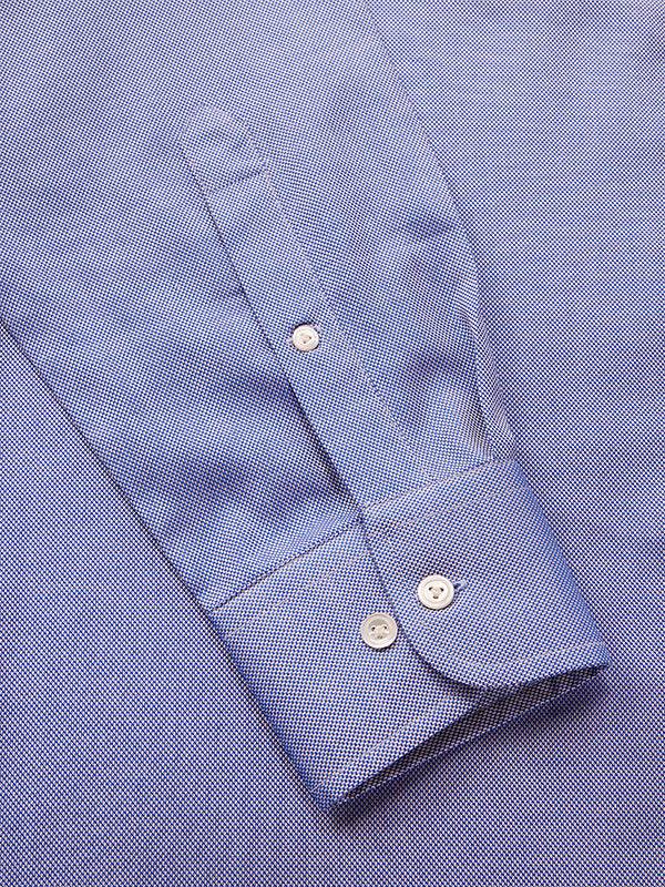 Structure Ink Solid Full Sleeve Single Cuff Classic Fit Classic Formal Two Ply Mercerized Cotton Shirt