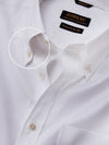 Structure White Solid Full Sleeve Single Cuff Classic Fit Classic Formal Two Ply Mercerized Cotton Shirt