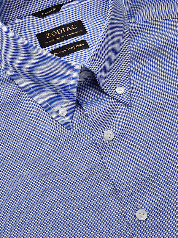 Structure Ink Solid Full Sleeve Single Cuff Tailored Fit Classic Formal Two Ply Mercerized Cotton Without Pocket Shirt