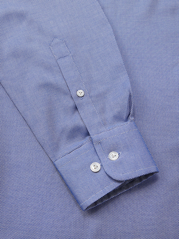 Structure Ink Solid Full Sleeve Single Cuff Tailored Fit Classic Formal Two Ply Mercerized Cotton Without Pocket Shirt