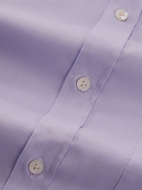 Structure Sky Solid Full Sleeve Single Cuff Classic Fit Classic Formal Two Ply Mercerized Cotton Shirt