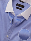 Structure Ink Solid Full Sleeve Single Cuff Classic Fit Classic Formal Two Ply Mercerized Cotton Shirt
