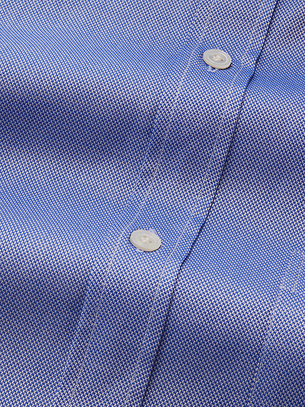 Structure Ink Solid Full Sleeve Single Cuff Classic Fit Classic Formal Two Ply Mercerized Cotton Shirt