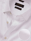 Structure White Solid Half Sleeve Classic Fit Classic Formal Two Ply Mercerized Cotton Shirt