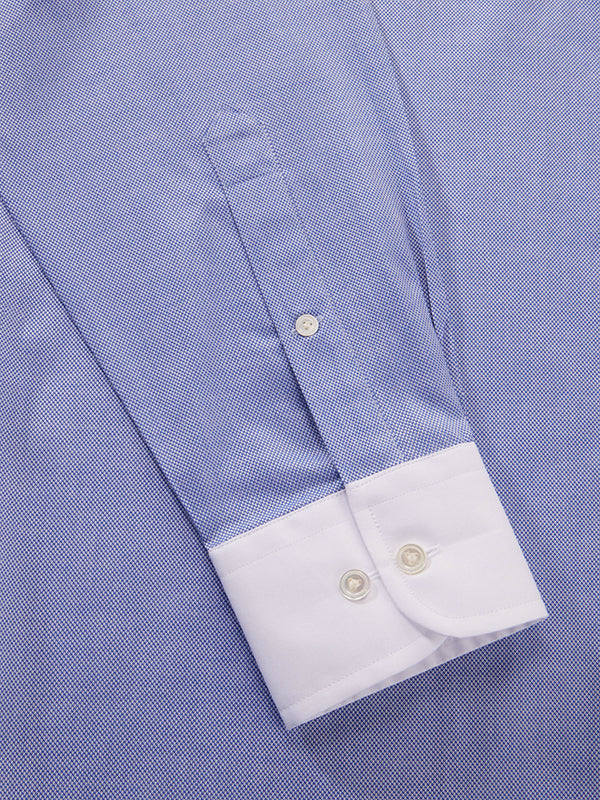 Structure Ink Solid Full Sleeve Single Cuff Tailored Fit Classic Formal Two Ply Mercerized Cotton Without Pocket Shirt