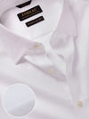 Structure White Solid Half Sleeve Tailored Fit Classic Formal Two Ply Mercerized Cotton Shirt