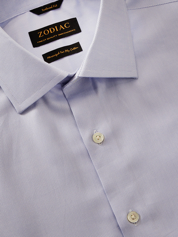 Structure Sky Solid Full Sleeve Single Cuff Tailored Fit Classic Formal Two Ply Mercerized Cotton Without Pocket Shirt