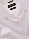 Structure White Solid Full Sleeve Single Cuff Tailored Fit Classic Formal Two Ply Mercerized Cotton Without Pocket Shirt