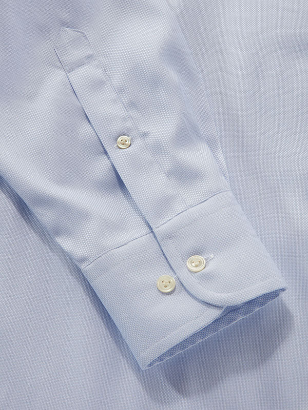 Structure Sky Solid Full Sleeve Single Cuff Classic Fit Classic Formal Two Ply Mercerized Cotton Shirt