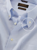 Structure Sky Solid Full Sleeve Single Cuff Tailored Fit Classic Formal Two Ply Mercerized Cotton Without Pocket Shirt