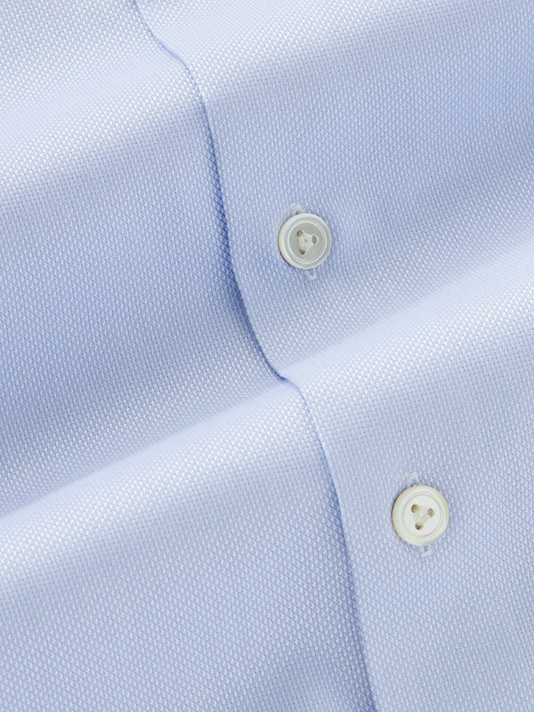 Structure Sky Solid Full Sleeve Single Cuff Tailored Fit Classic Formal Two Ply Mercerized Cotton Shirt